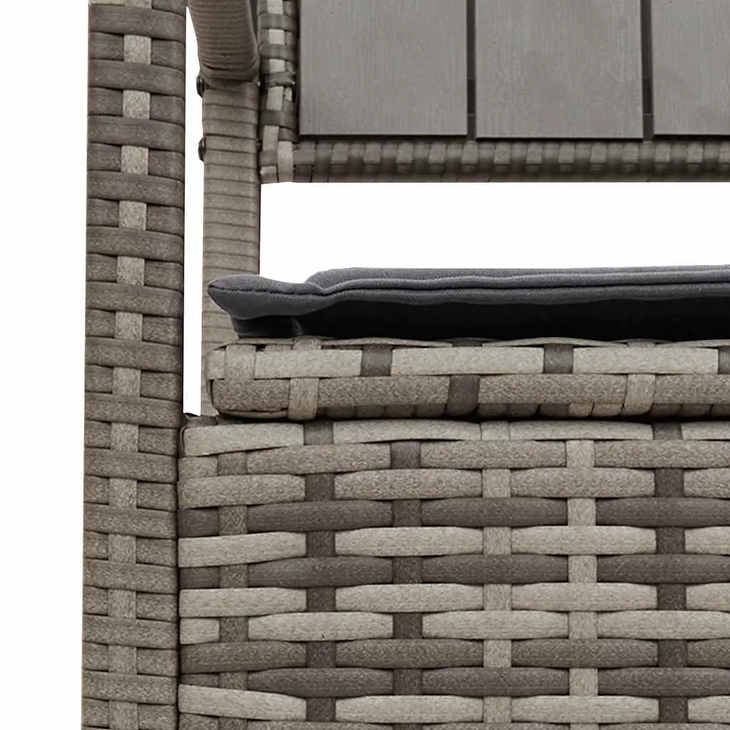 Grey Garden Storage Bench with Water-Resistant Bag