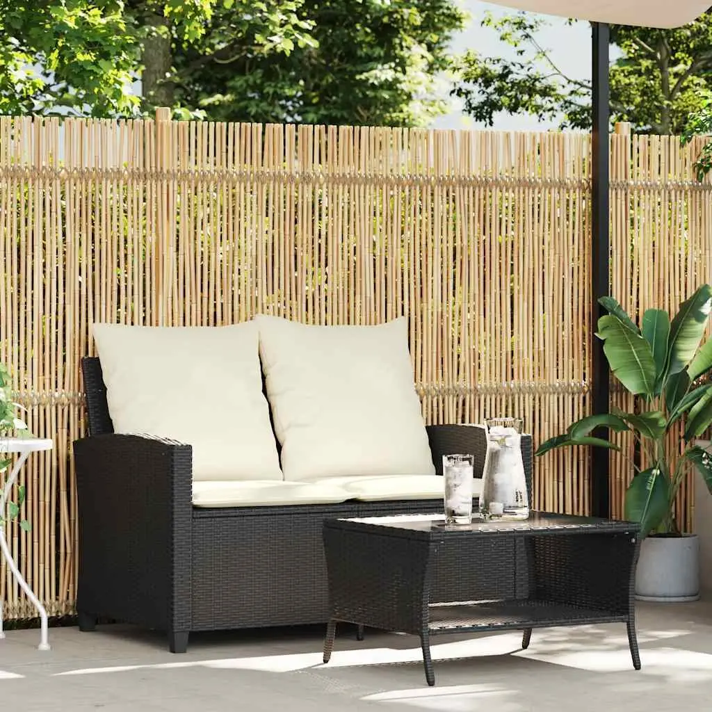 2-Seater Garden Sofa with Coffee Table Set
