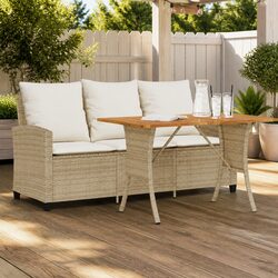 3-Seater Garden Sofa Set Specifications: Cushions & Table