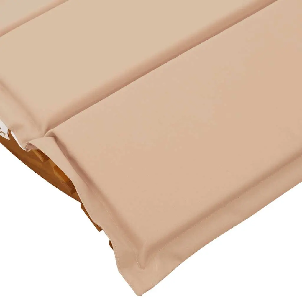 Wooden Rocking Lounger with Padded Cushion and Solid Build
