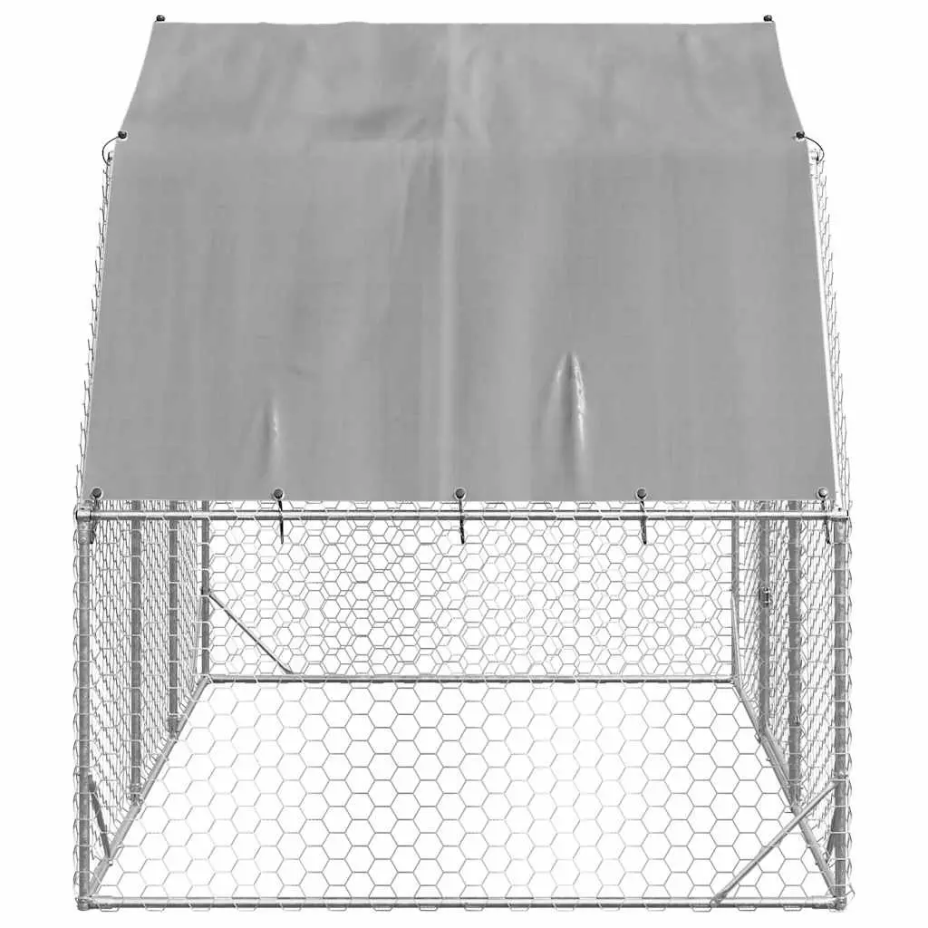 Chicken Run Enclosure for Backyard Poultry 2.5x2x2.25m Hexagonal Mesh Silver