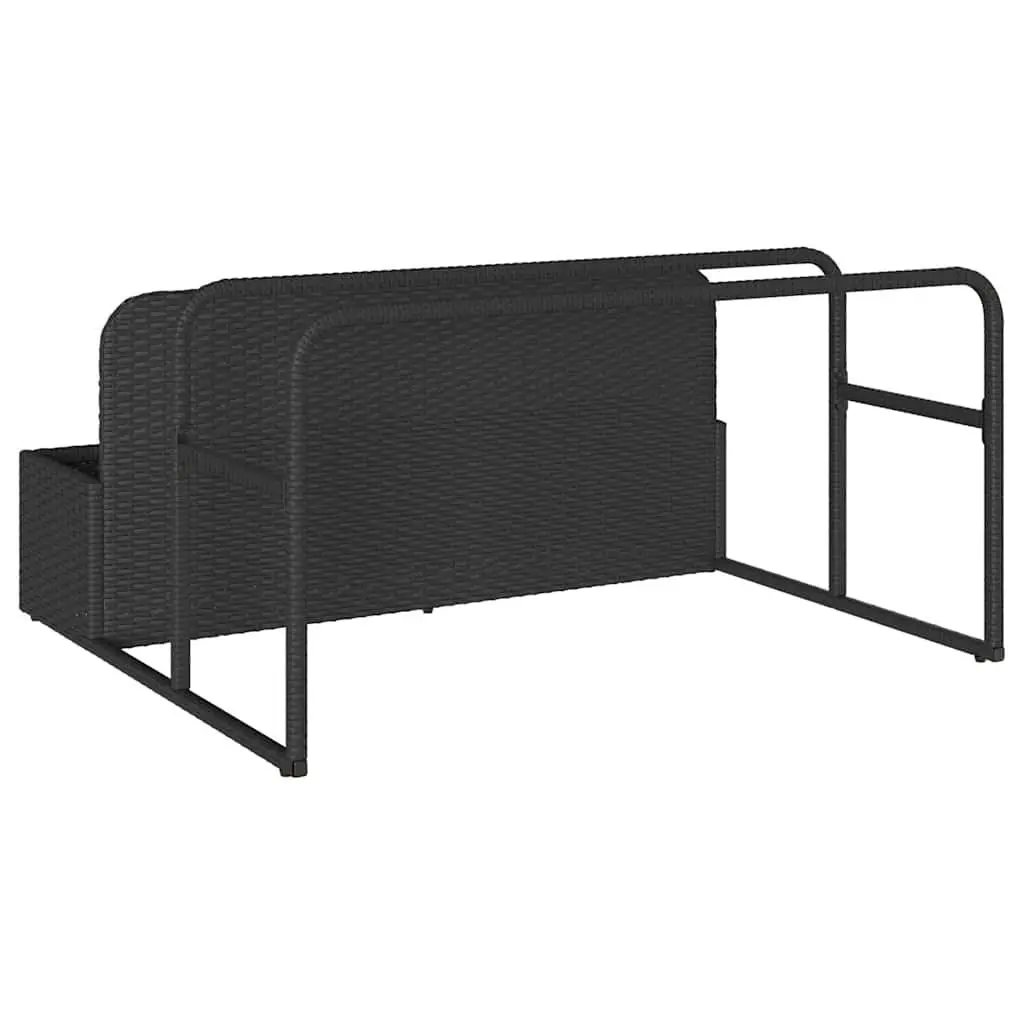 Poolside Float Storage Basket Outdoor Garden Patio Organiser Black 110x100x57cm