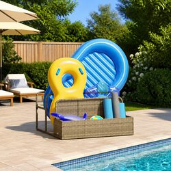 Dimensions and Features of Pool Float Storage Basket Beige