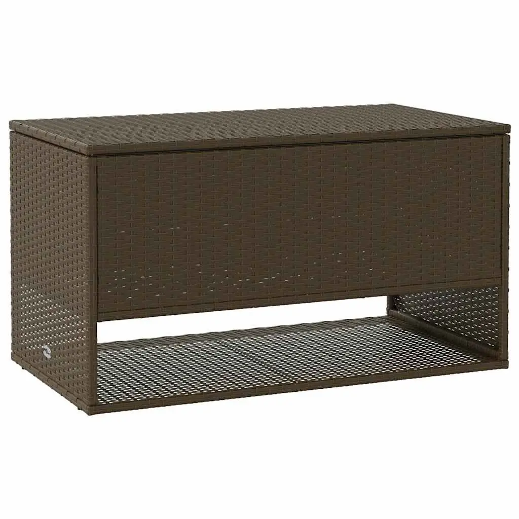 Outdoor Storage Box for Garden Use Brown Poly Rattan 100 x 55 x 55.5 cm