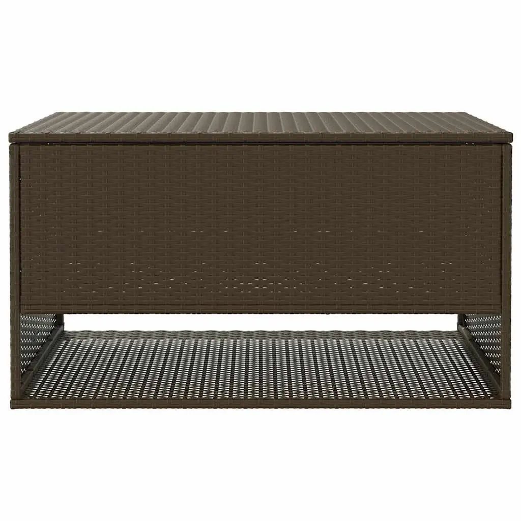 Outdoor Storage Box for Garden Use Brown Poly Rattan 100 x 55 x 55.5 cm
