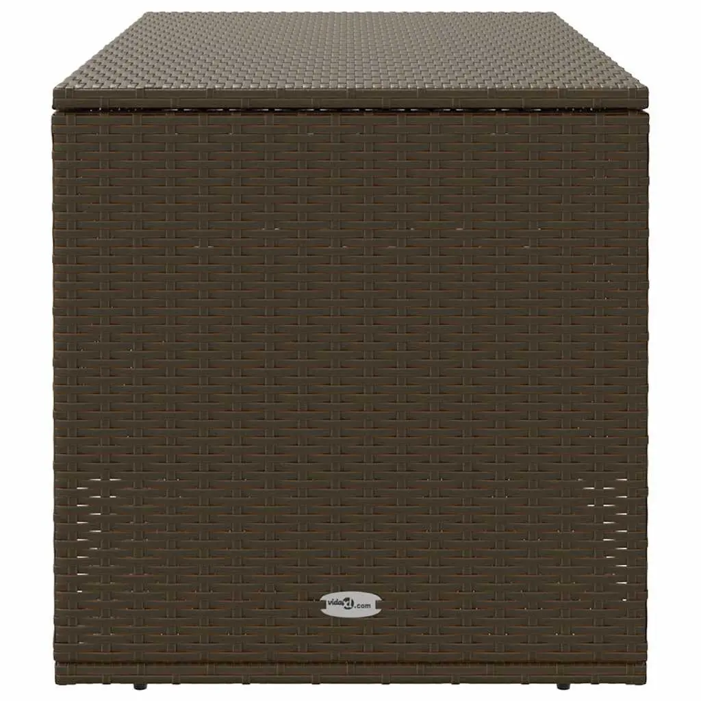 Outdoor Storage Box for Garden Use Brown Poly Rattan 100 x 55 x 55.5 cm