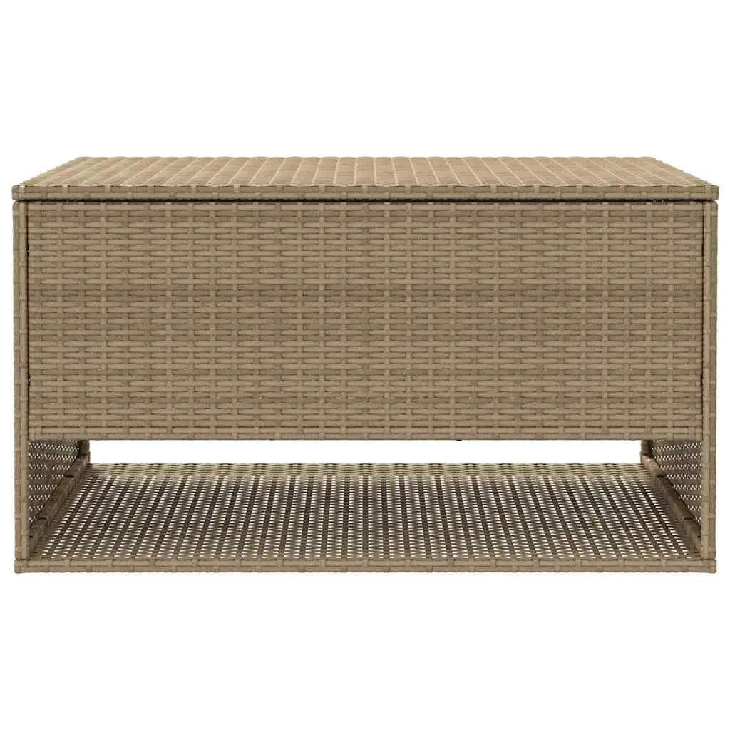 Outdoor Storage Box for Garden Beige Poly Rattan 100 x 55 x 55.5 cm