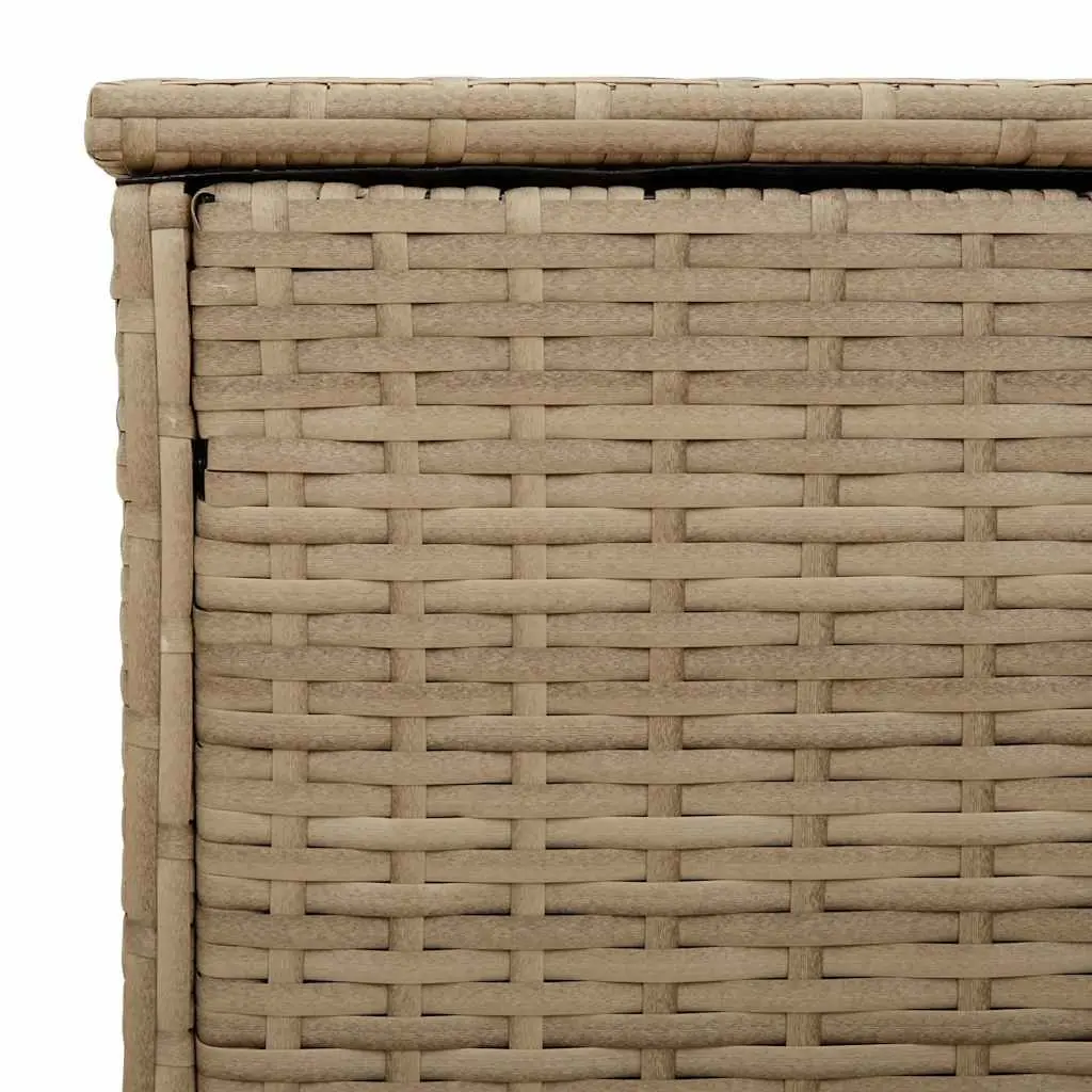 Outdoor Storage Box for Garden Beige Poly Rattan 100 x 55 x 55.5 cm