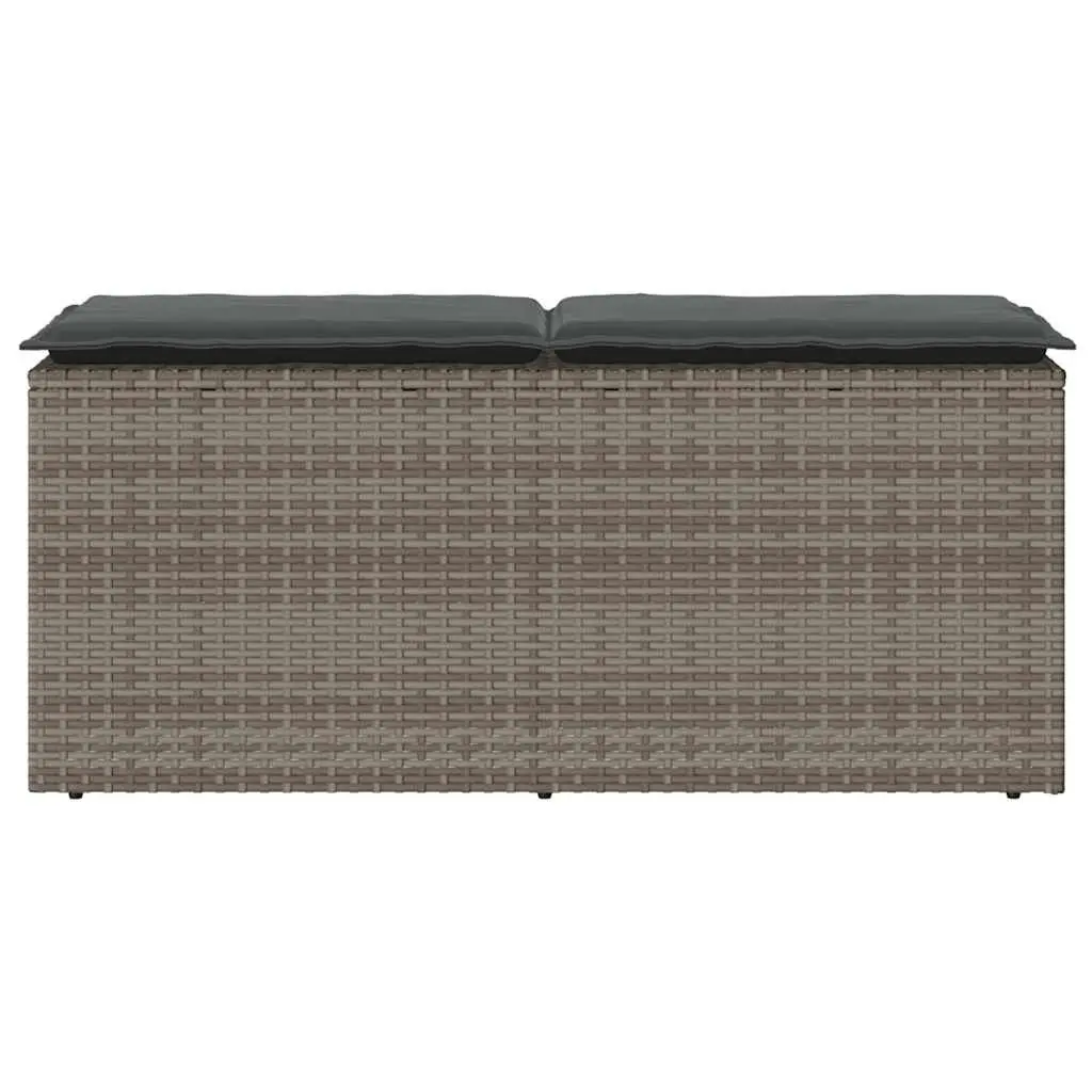 Garden Bench Outdoor Seating Grey 110 x 40 x 44 cm