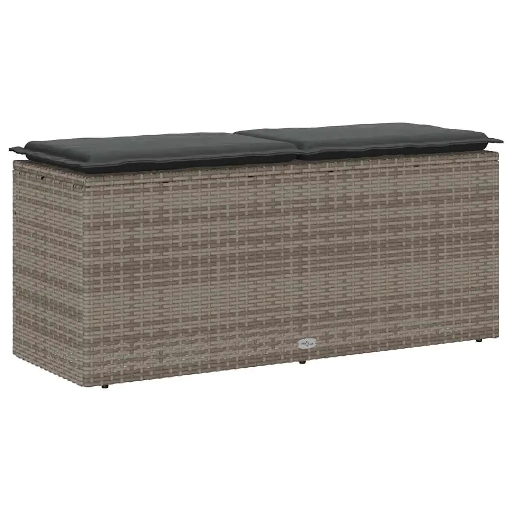 Garden Bench Outdoor Seating Grey 110 x 40 x 44 cm