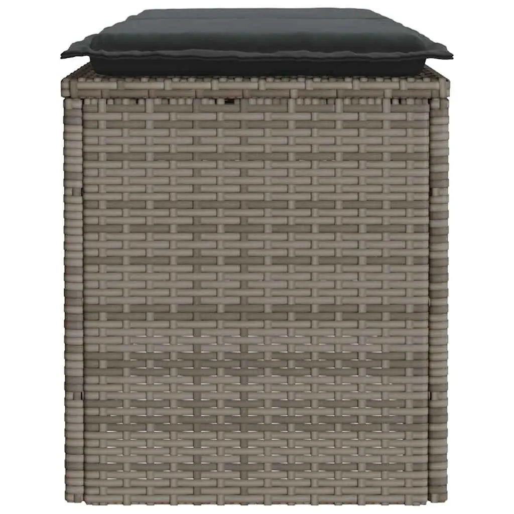 Garden Bench Outdoor Seating Grey 110 x 40 x 44 cm