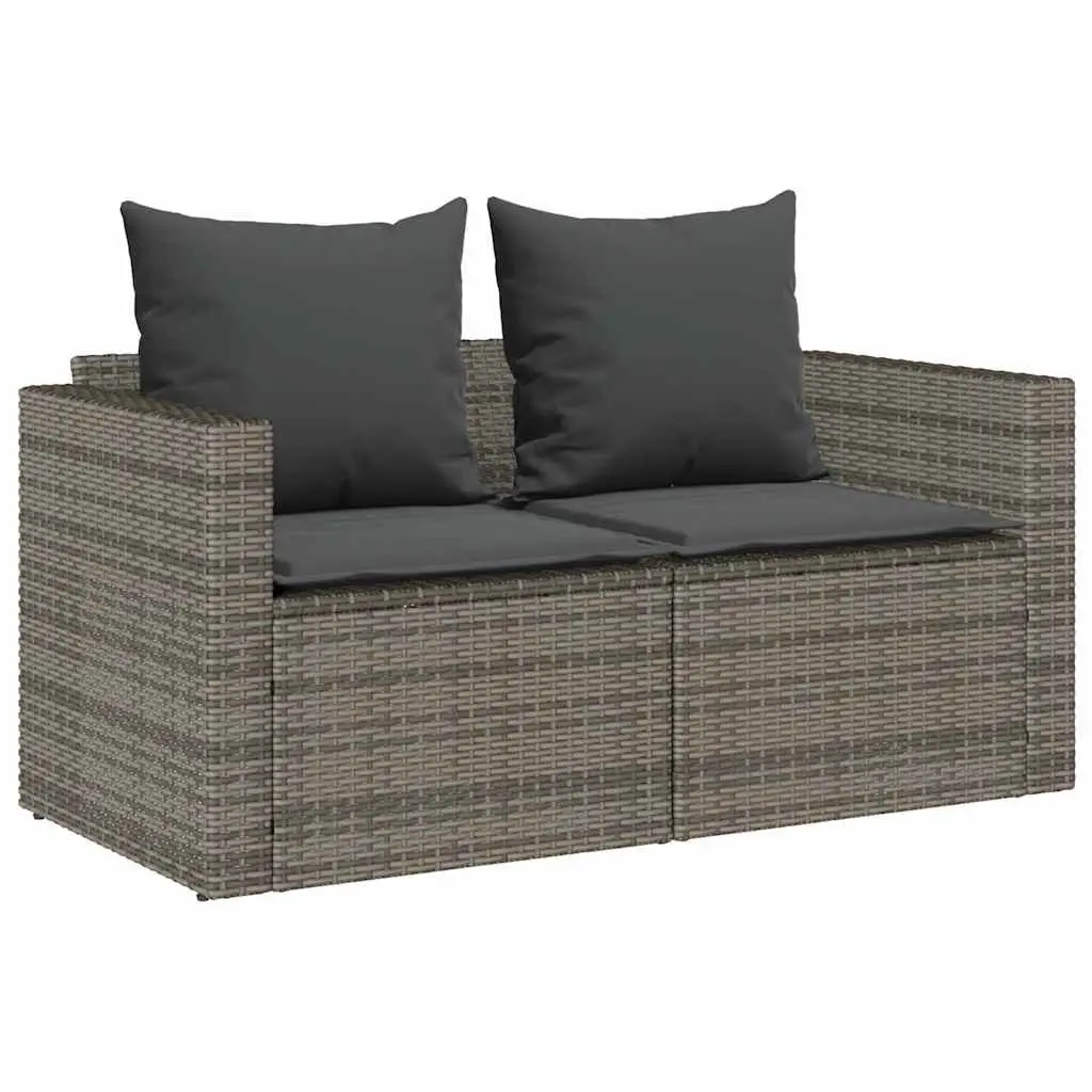 Garden Sofa Set Outdoor Seating 5 Piece Modular Stackable Patio Furniture Grey
