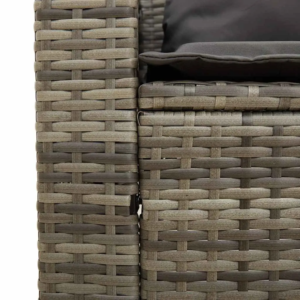 Garden Sofa Set Outdoor Seating 5 Piece Modular Stackable Patio Furniture Grey