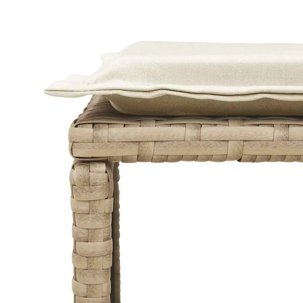 Outdoor Sofa Set 5 Piece Garden Furniture Stackable Modular Beige Poly Rattan