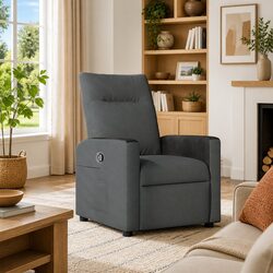 Specifications of Grey Fabric Manual Recliner Chair