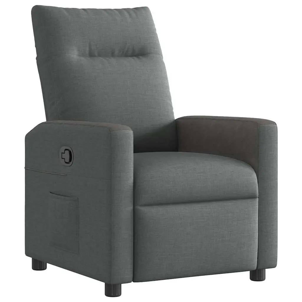 Grey Fabric Manual Recliner Chair