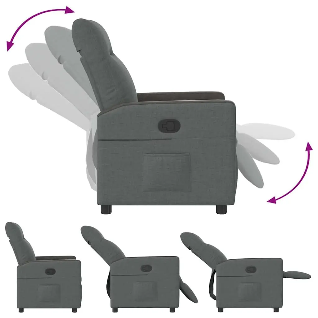 Grey Fabric Manual Recliner Chair