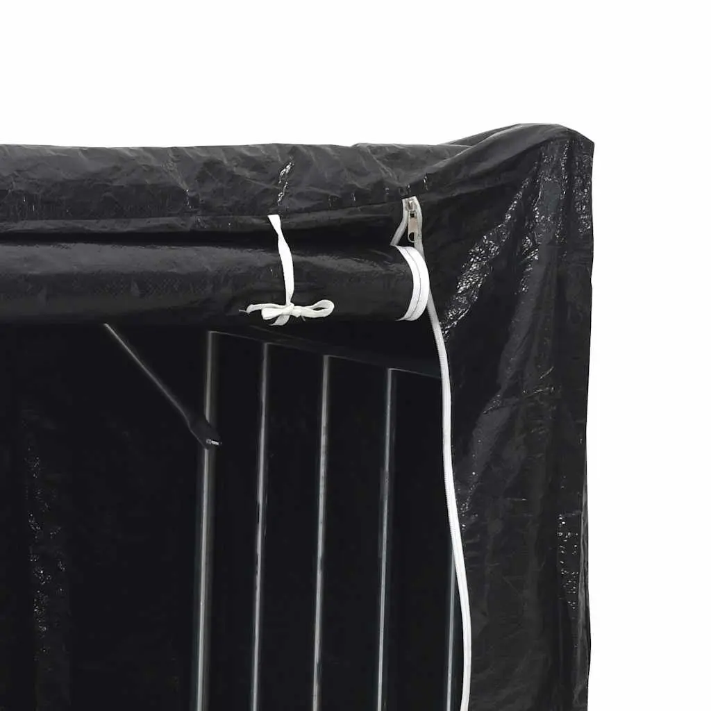 Firewood Rack for Outdoor Use with Zippered Rain Cover 200.5x80.5x110.5 cm