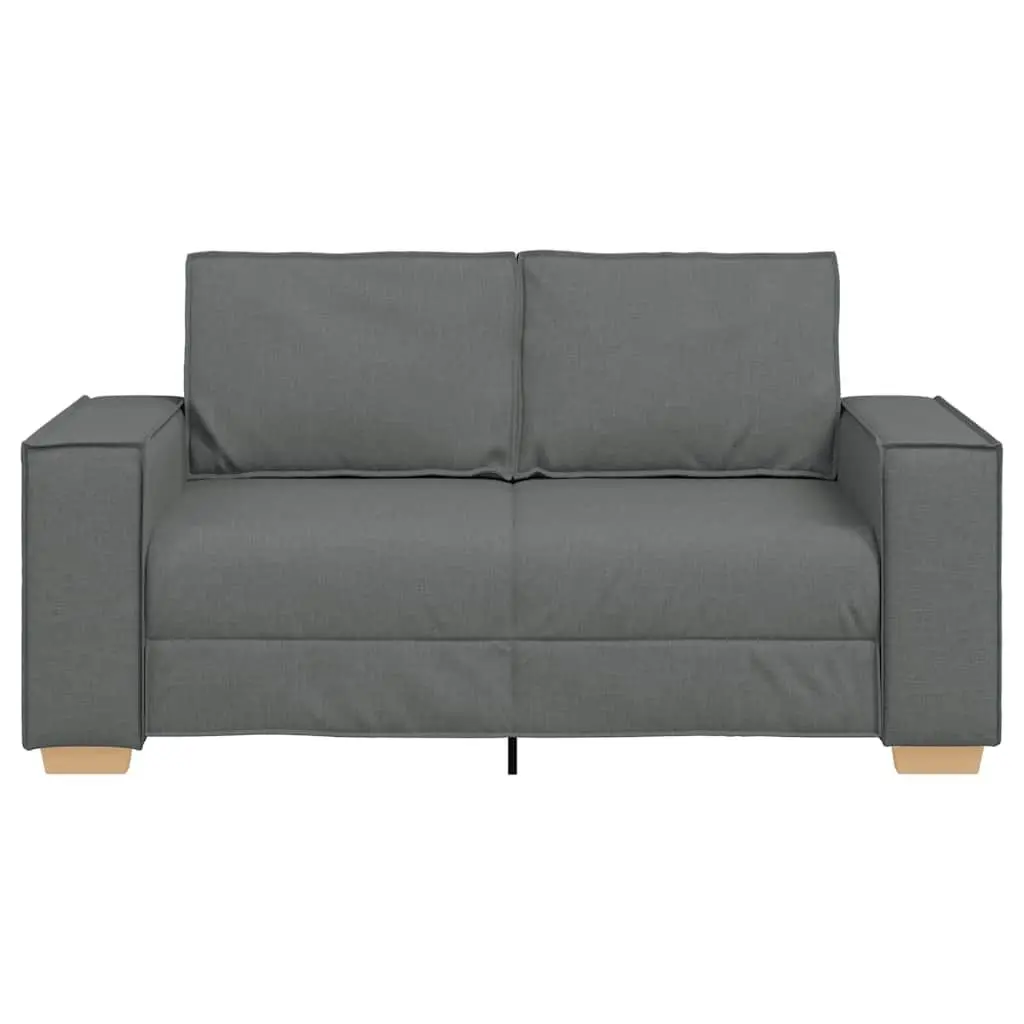 2-Seater Sofa Living Room Dark Grey 160x78x84cm Fabric Couch