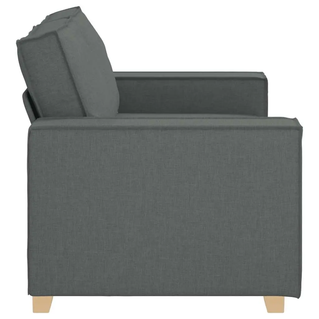 2-Seater Sofa Living Room Dark Grey 160x78x84cm Fabric Couch