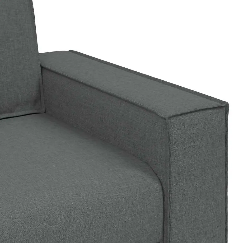 2-Seater Sofa Living Room Dark Grey 160x78x84cm Fabric Couch