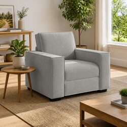 Specifications of Light Grey Velvet Sofa Chair