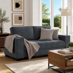 Specifications of a 2-Seater Dark Grey Velvet Sofa