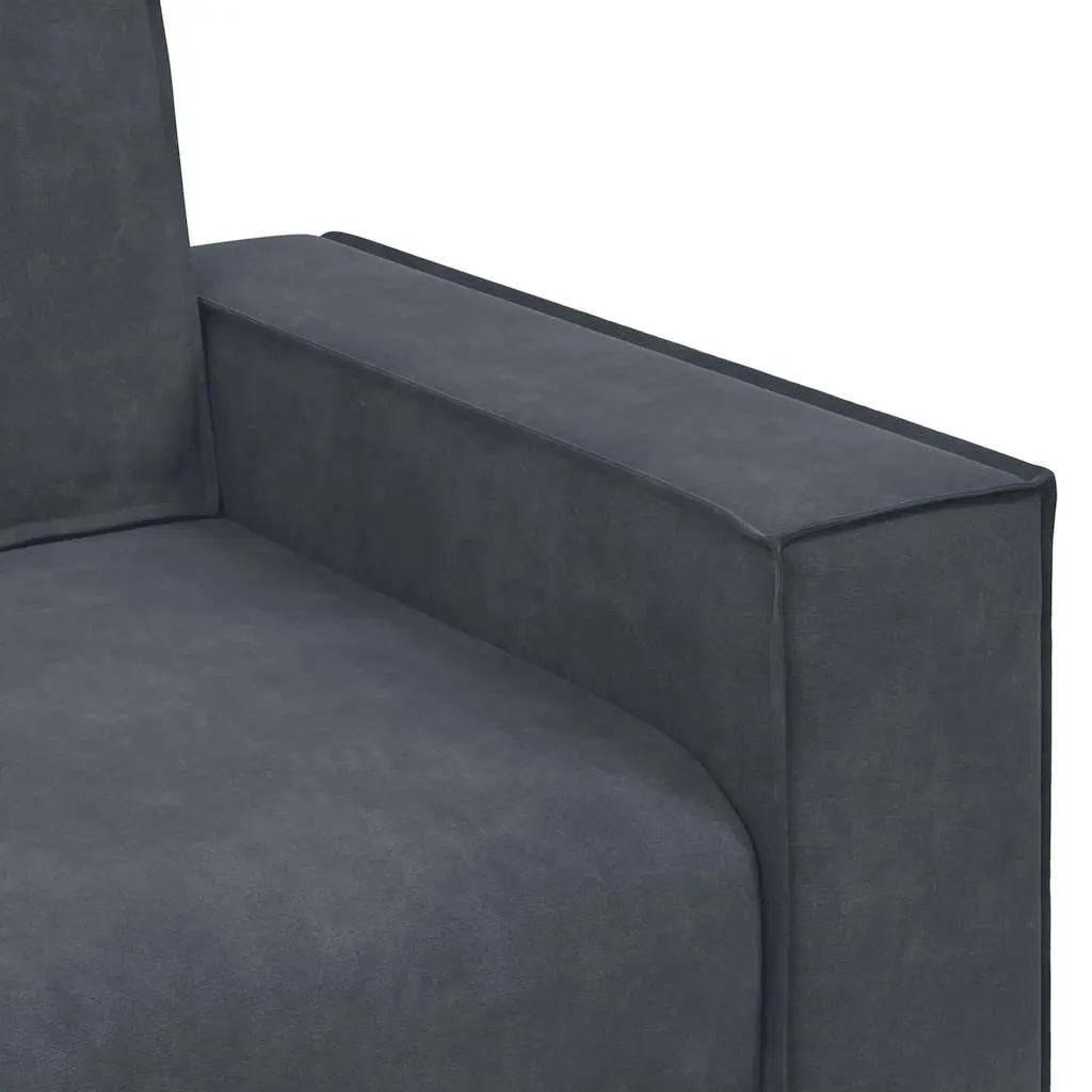 2-Seater Sofa Living Room Dark Grey Velvet