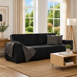 Specifications of 3-Seater Velvet Sofa - Black