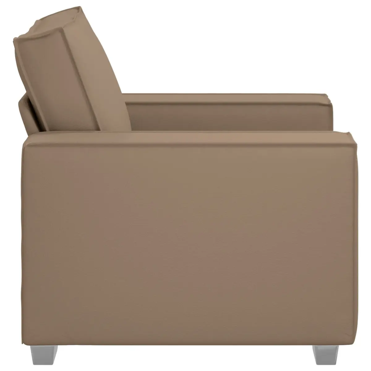 Sofa Chair Living Room 100cm Brown Faux Leather Modern Furniture