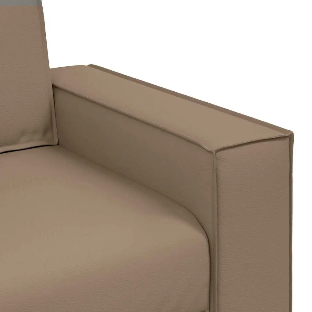 Loveseat Sofa Living Room 160 cm Faux Leather 2 Seater Cappuccino Brown