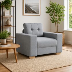 Grey Sofa Chair: Dimensions 100cm L x 78cm W x 80cm H