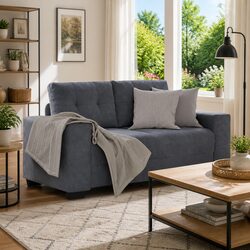 Grey Loveseat Sofa Specifications: 160x77x82 cm, Velvet