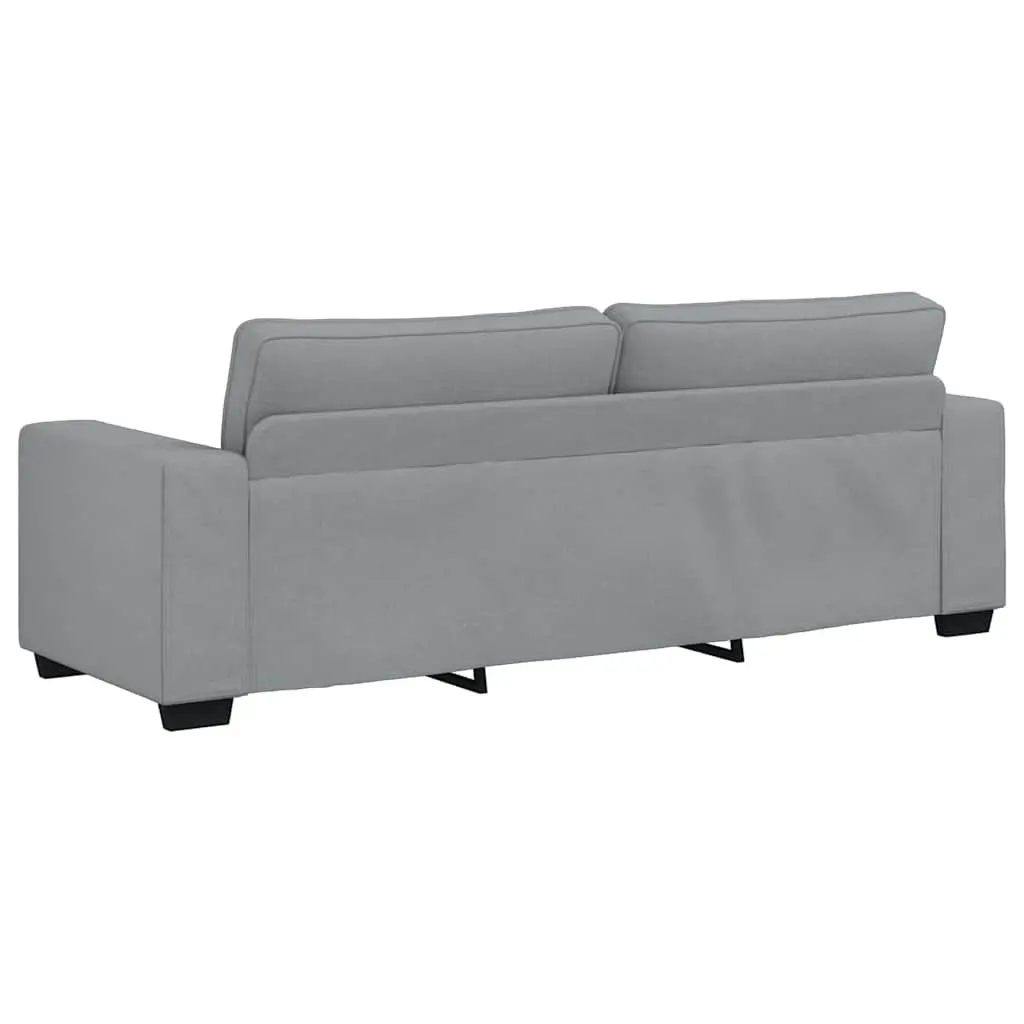 3-Seater Sofa Grey Fabric Lounge Living Room Couch 220x77x82cm Upholstered