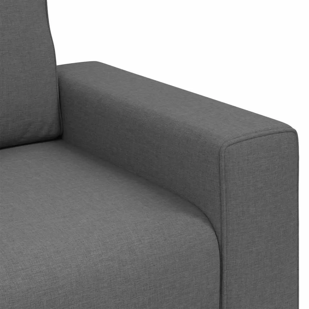 Fabric Sofa Chair Grey 100cm with Wide Armrests
