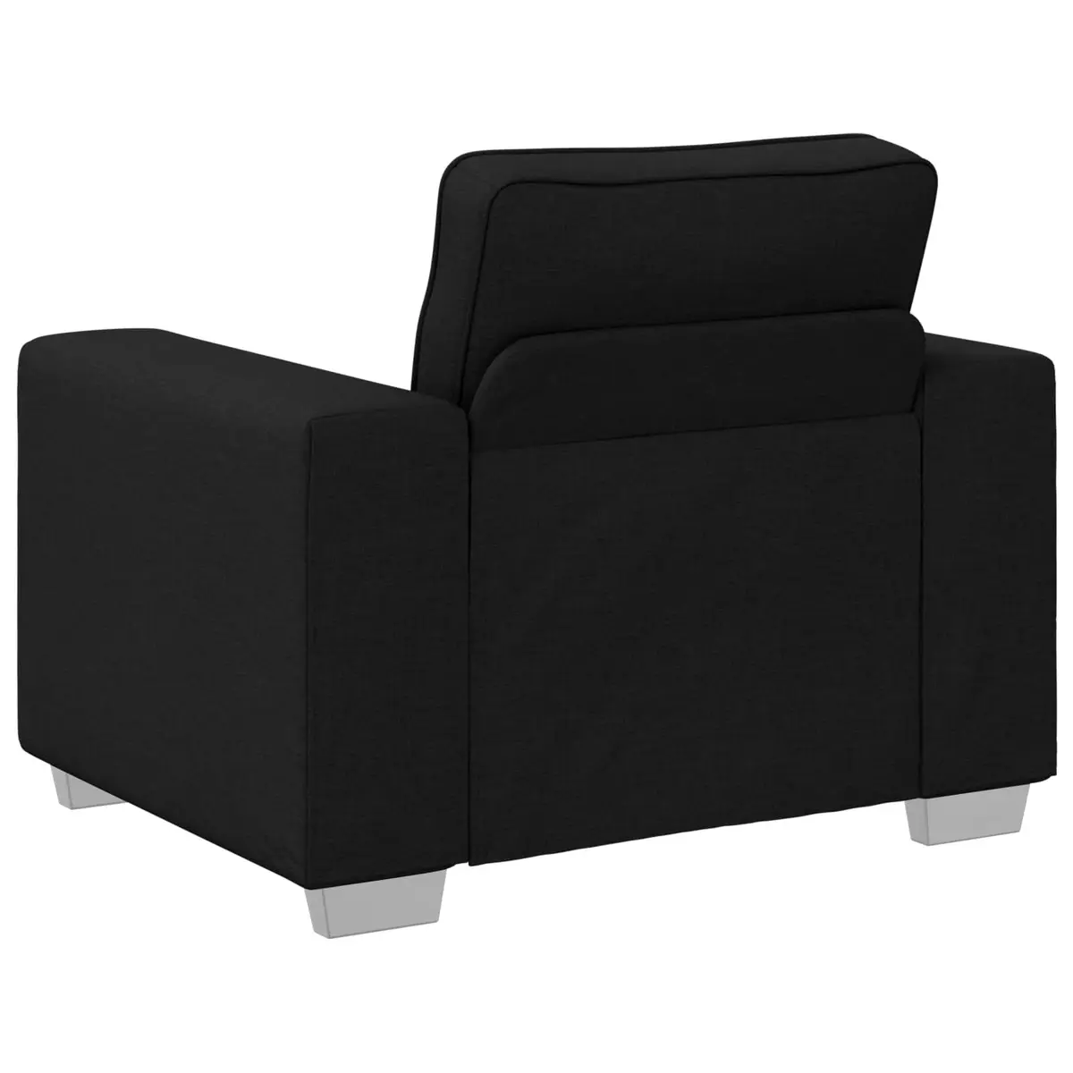 Fabric Sofa Chair 100cm Black Modern Living Room Lounge Seating Armrests
