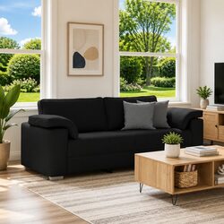 Specifications of 220cm Black Modern Fabric Sofa