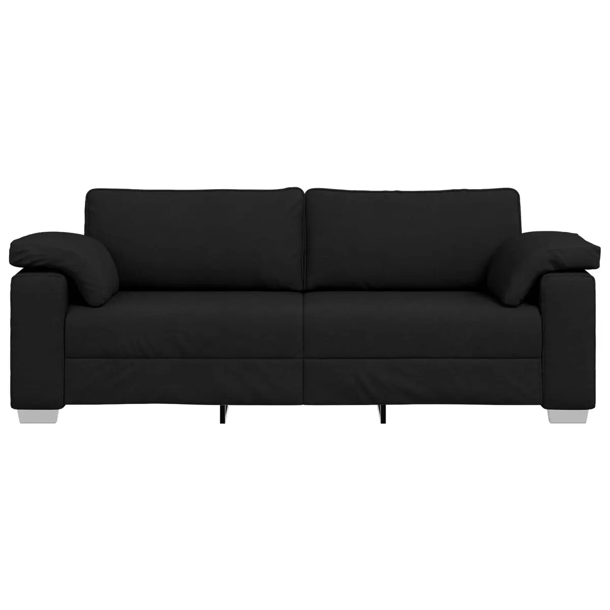 220cm Black Modern Fabric Sofa