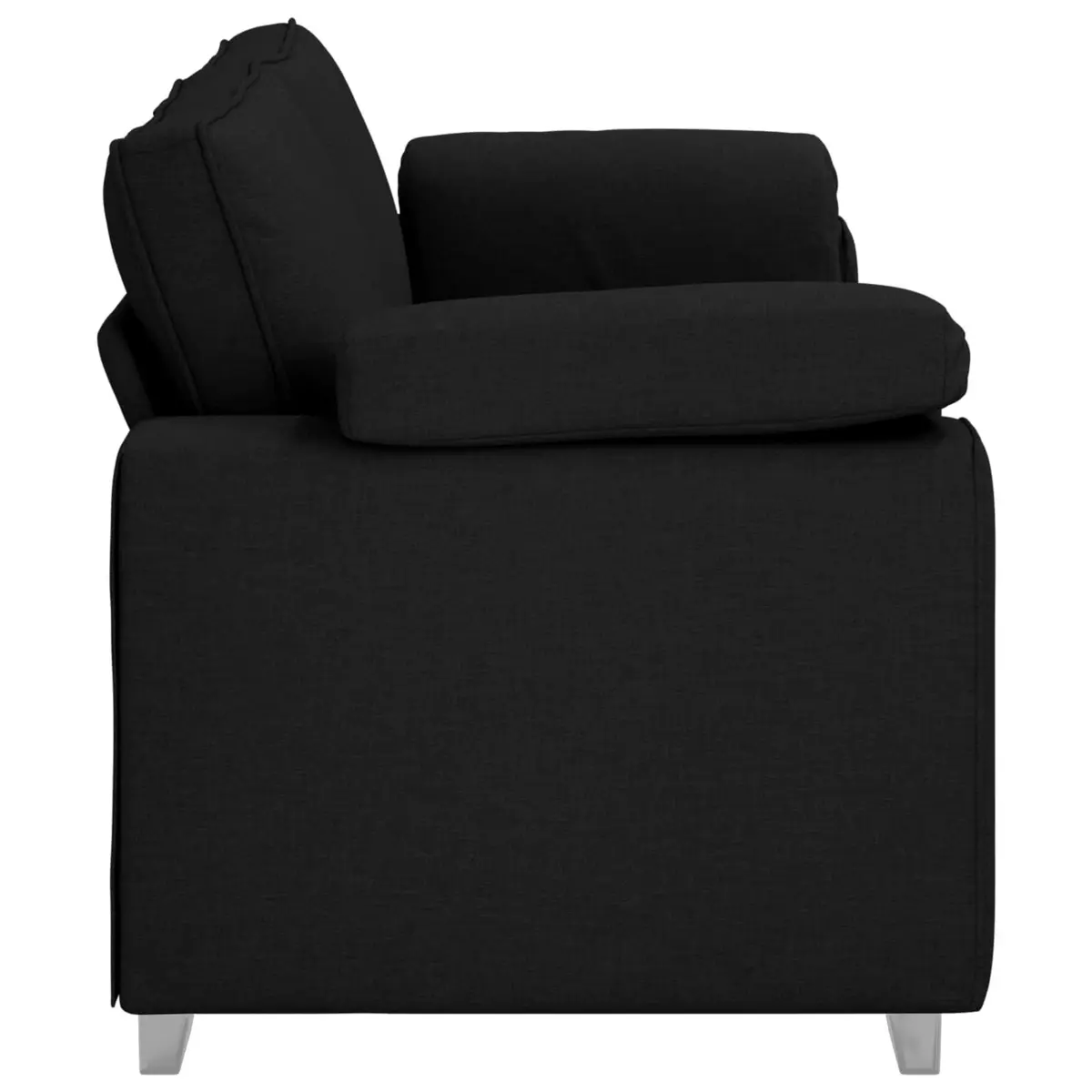 220cm Black Modern Fabric Sofa