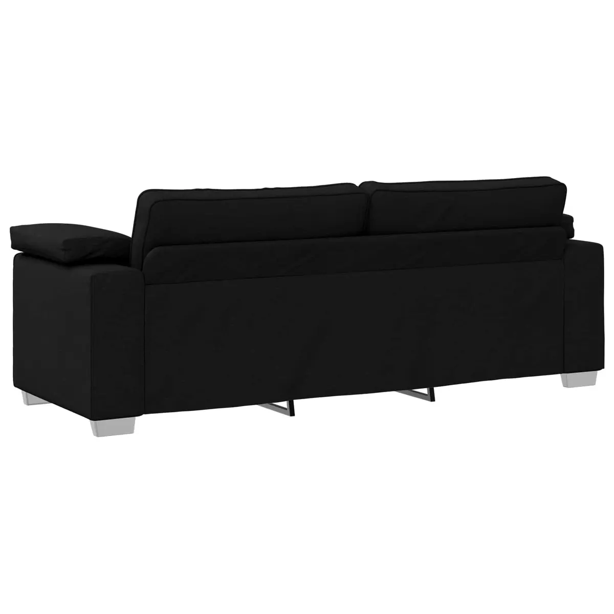 220cm Black Modern Fabric Sofa