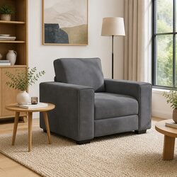 Dark Grey Velvet Armchair: Specs and Features