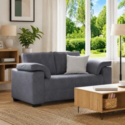 Loveseat Sofa Specifications: Dark Grey Velvet 160x77x82 cm