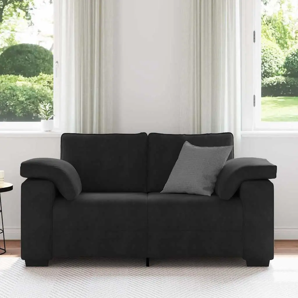 Two-Seater Loveseat Sofa in Black