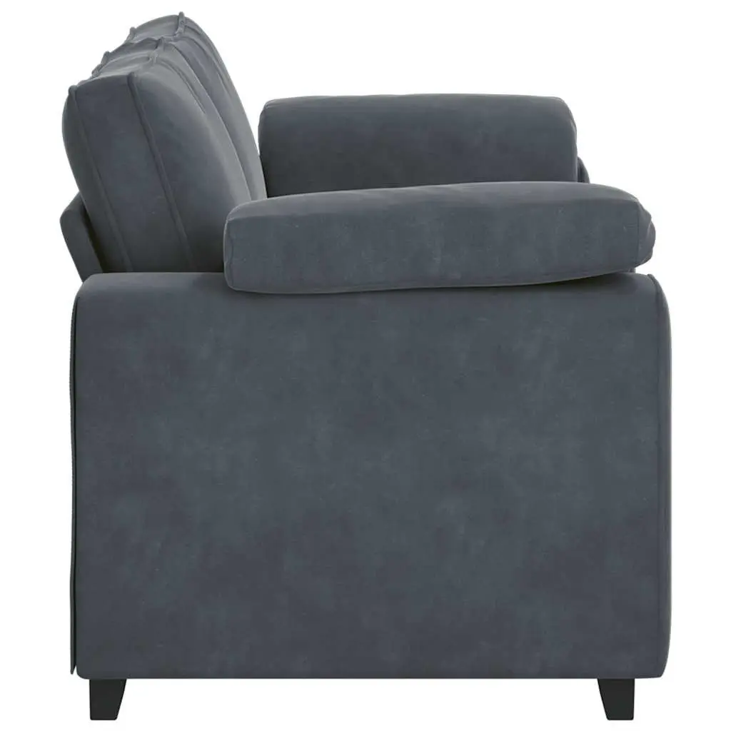 Loveseat Sofa Living Room Bedroom 180cm Grey Velvet Two Seater Couch