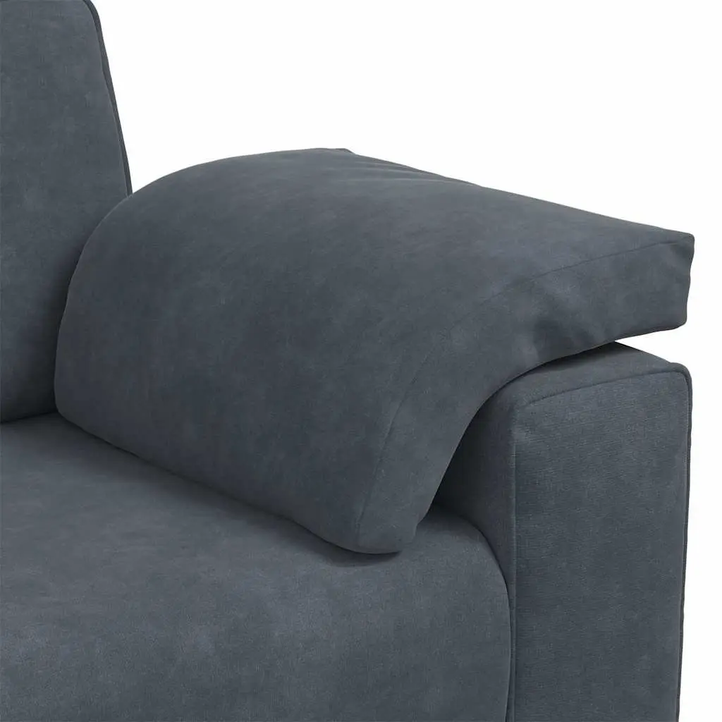 Loveseat Sofa Living Room Bedroom 180cm Grey Velvet Two Seater Couch