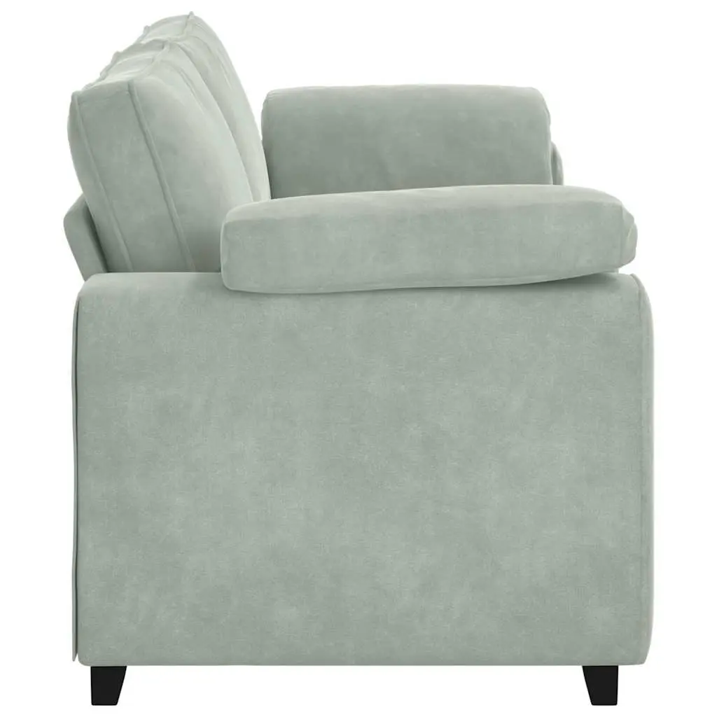 3-Seater Grey Velvet Sofa