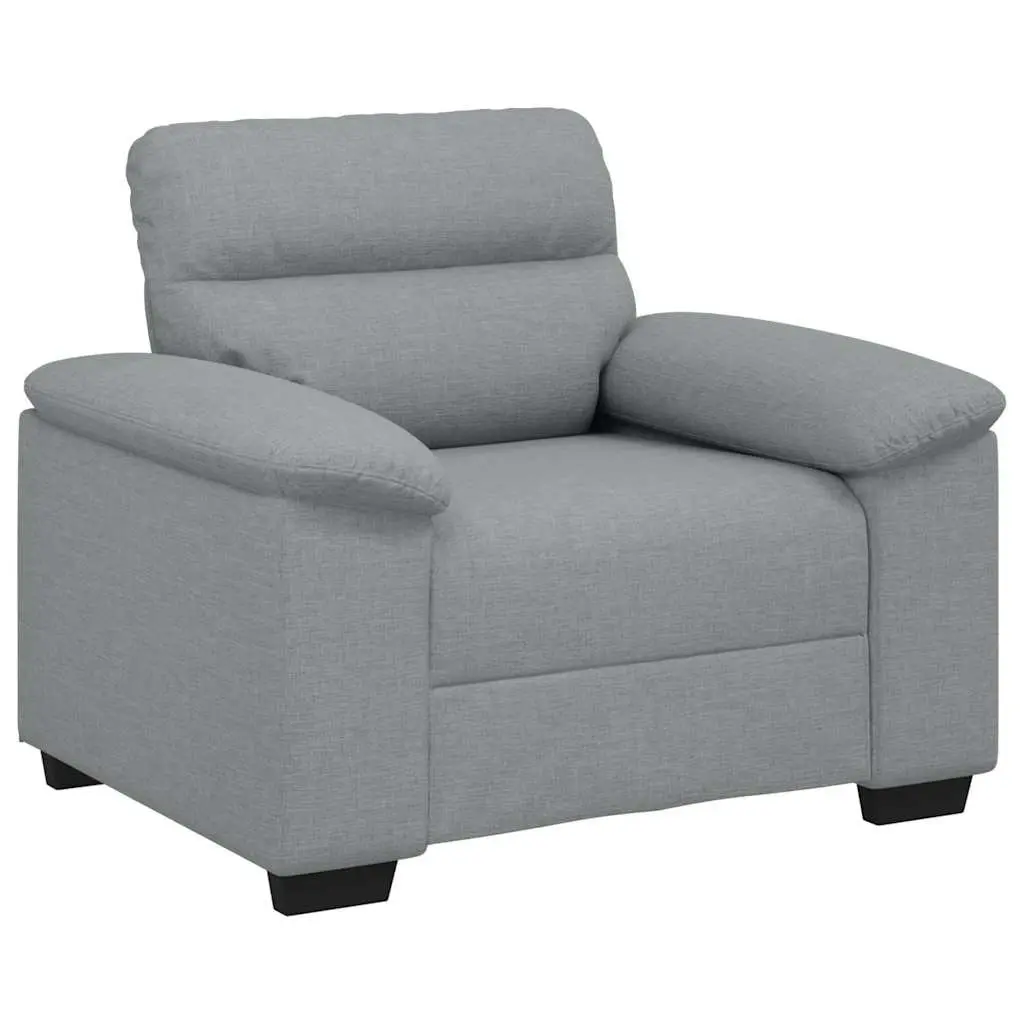 Grey Fabric Sofa Chair Lounge Armchair Living Room Bedroom 100x81x84cm