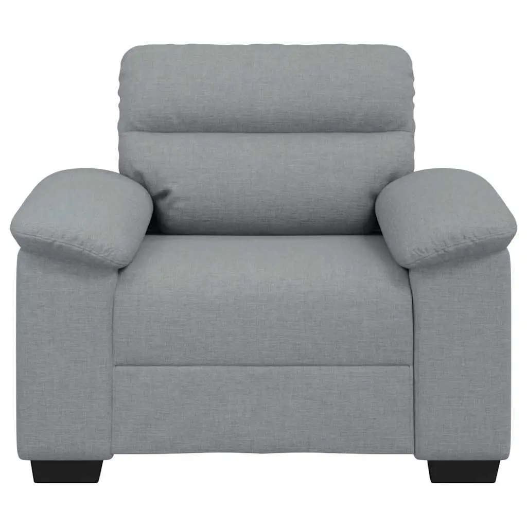 Grey Fabric Sofa Chair Lounge Armchair Living Room Bedroom 100x81x84cm
