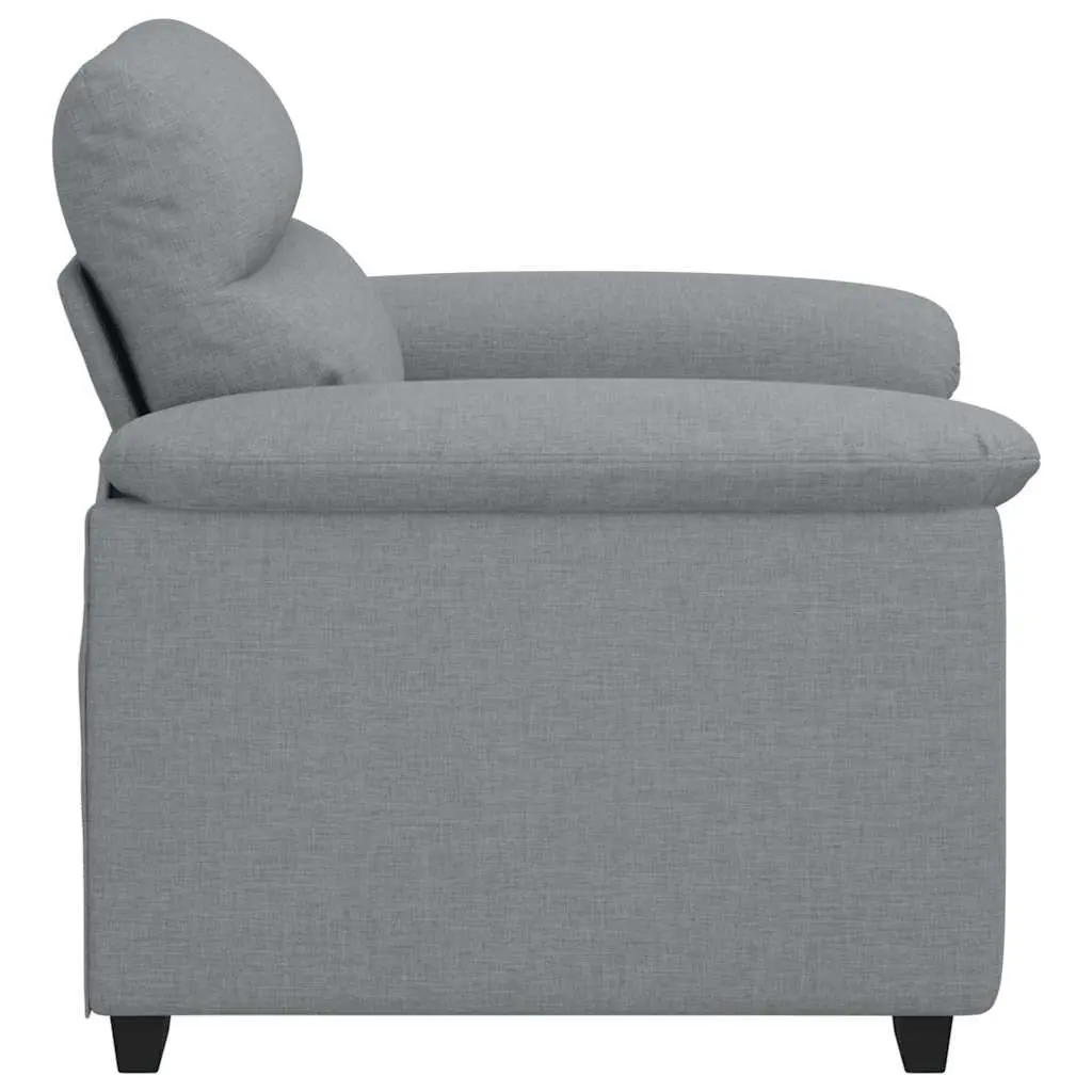 Grey Fabric Sofa Chair Lounge Armchair Living Room Bedroom 100x81x84cm