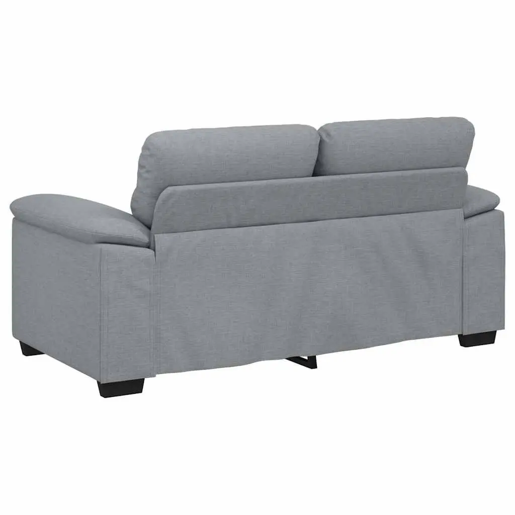 2-Seater Sofa Grey Fabric Living Room Furniture Upholstered Lounge Couch